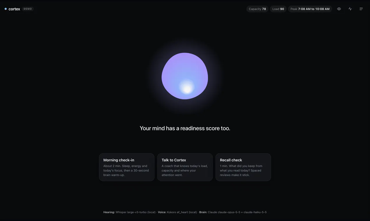 Cortex · Readiness for your mind gallery image