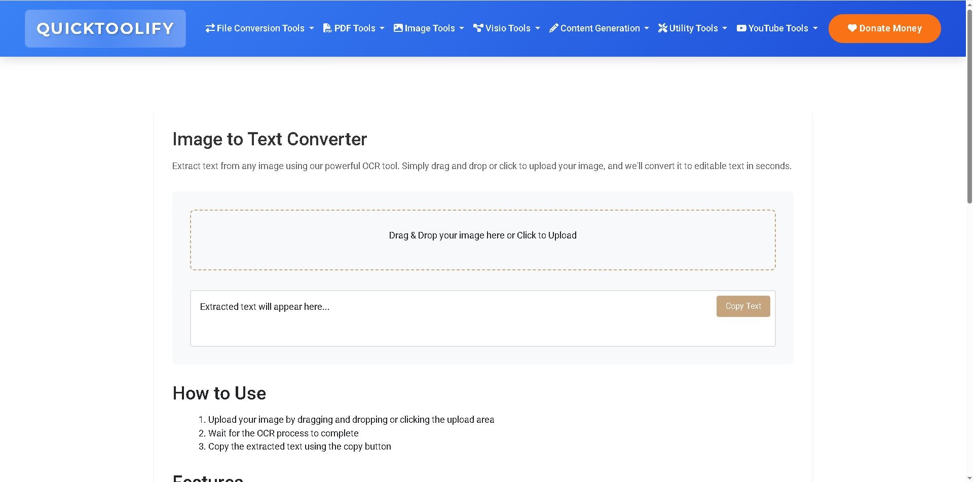 وسائط QuickToolify All-in-One Online Tool Hub - 100 أدوات مجانية للصور والنص و PDF والمزيد - لا يوجد تسجيل! 3