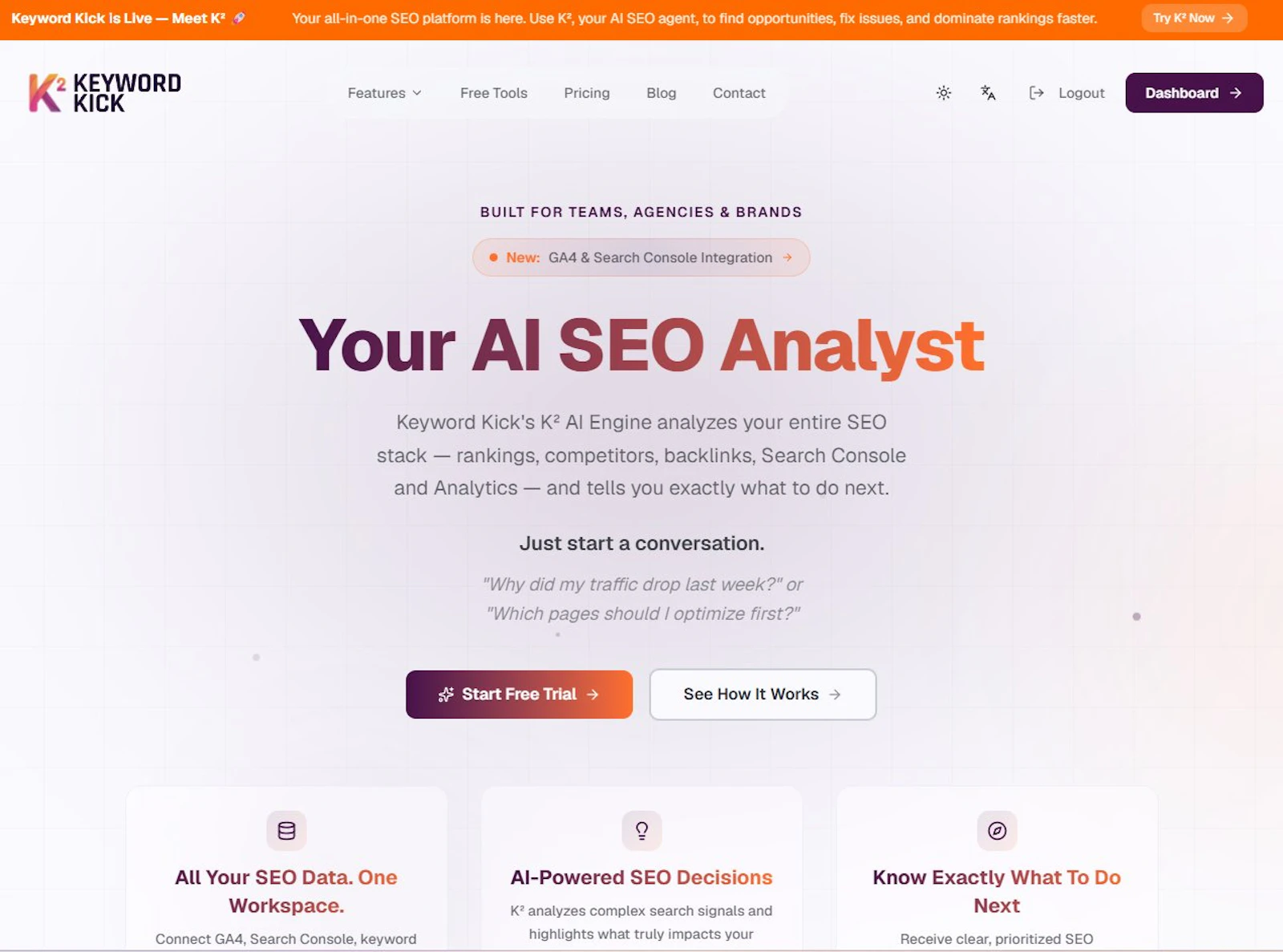 Keyword Kick screenshot 1