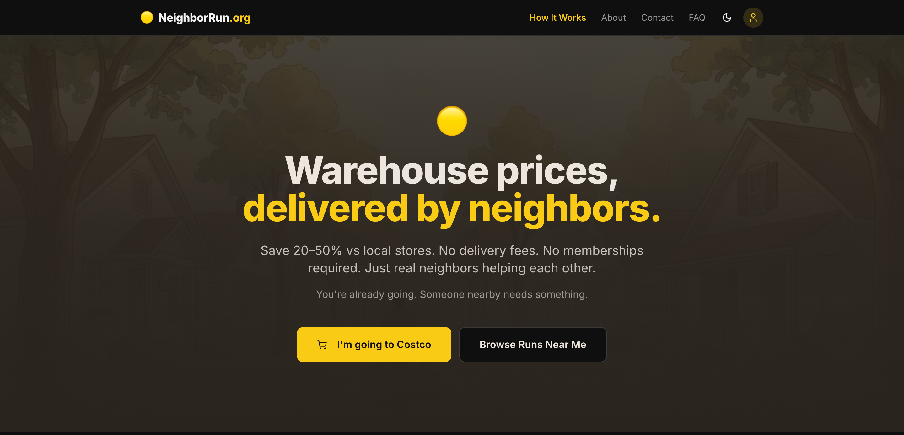 NeighborRun neighbors helping each other