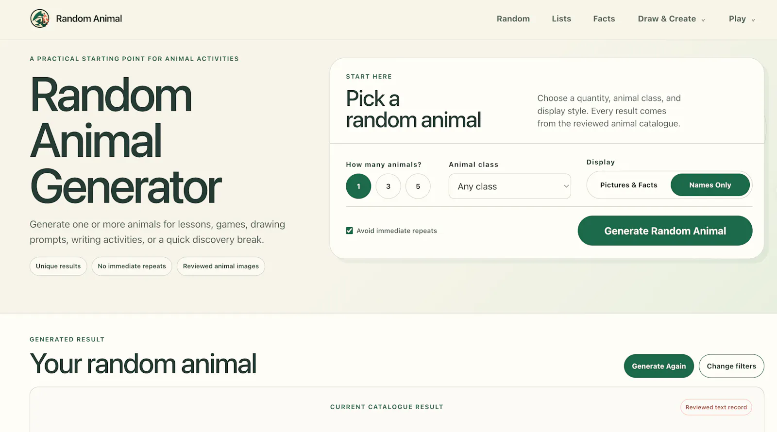 Random Animal  screenshot 1