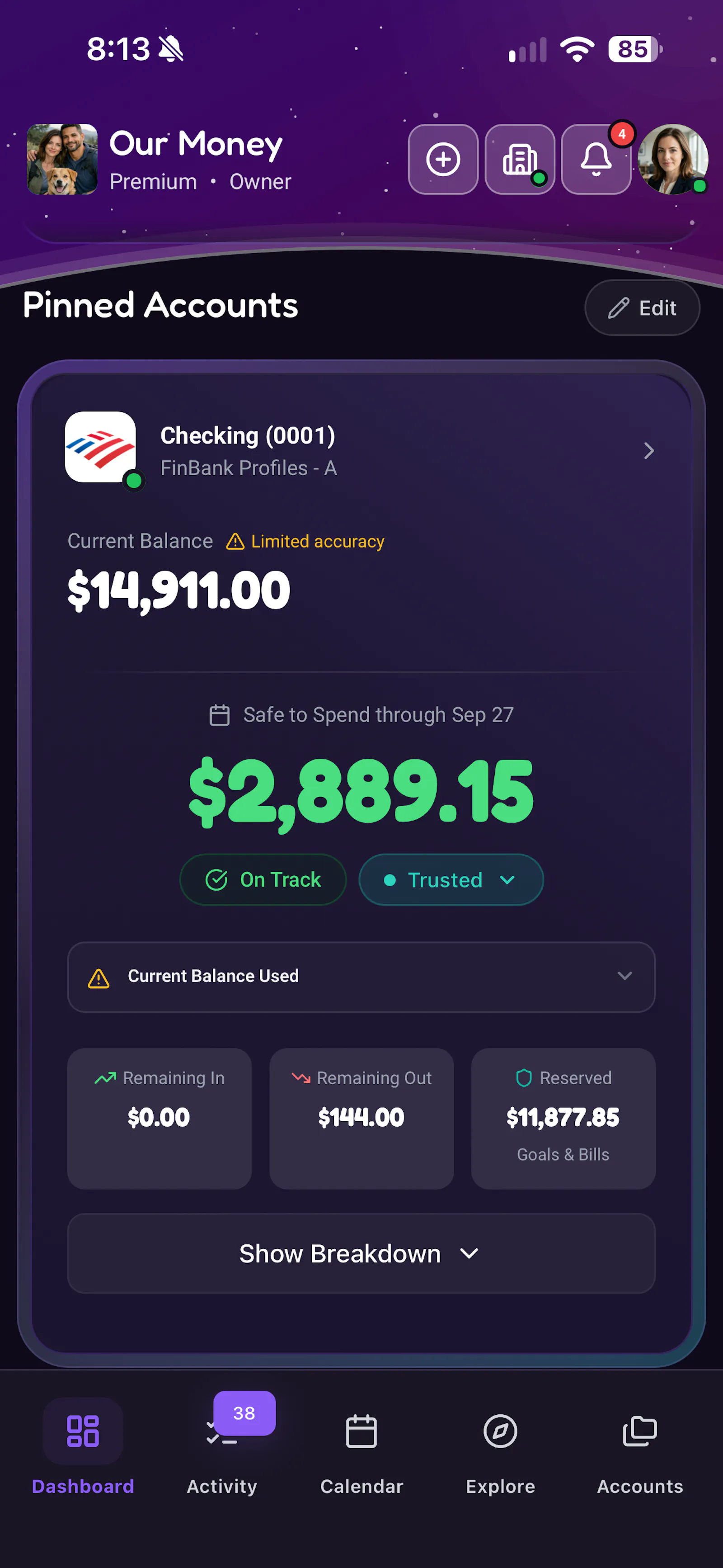 Pluto Budgeting screenshot 2