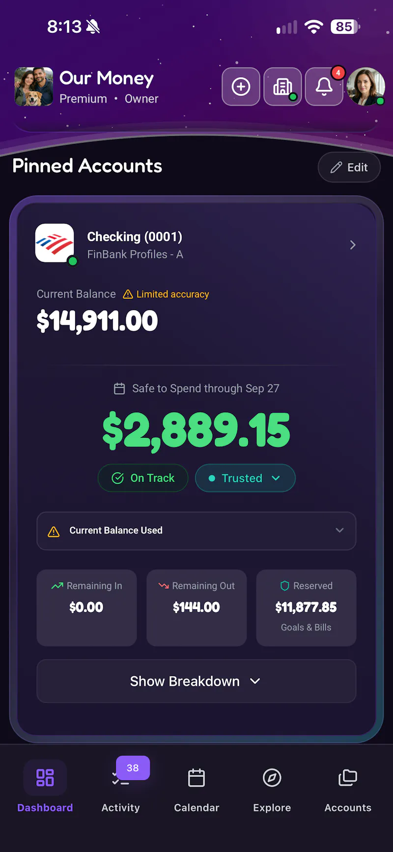 Pluto Budgeting screenshot 2