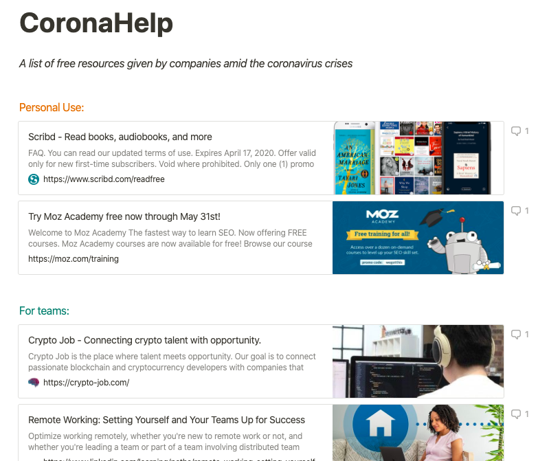 CoronaHelp gallery image