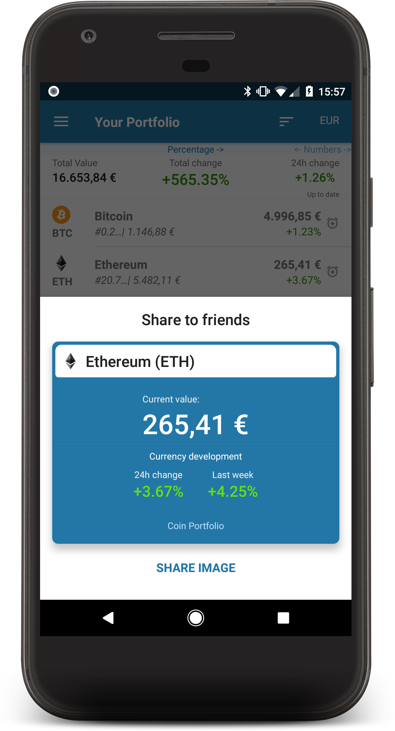 Coin Portfolio - Bitcoin & Altcoin tracker gallery image