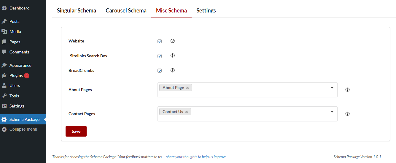 Schema Package media 6