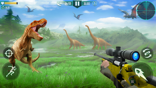 Dinozor Hunter 3D oyunu - Dinozor atış oyunlarında gerçek bir dino avcısı olmak için oynayın medya 4