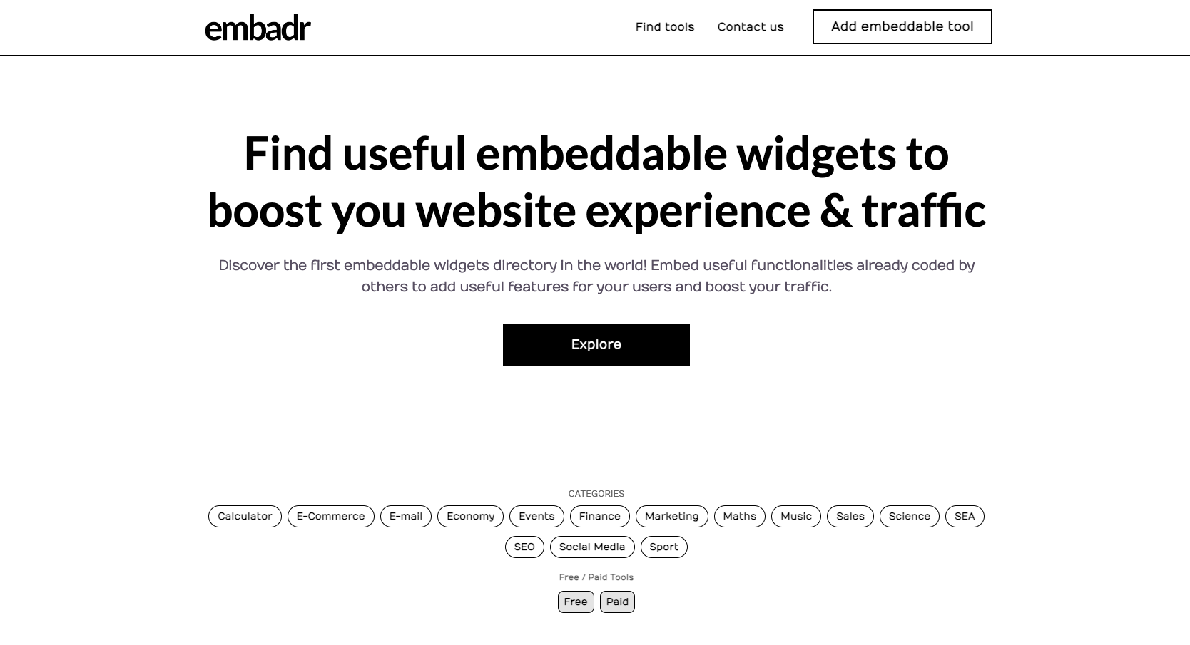 startuptile embadr-The first embeddable widgets library