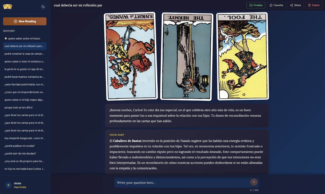Free Tarot Fun - Main product screenshot demonstrating key features and user interface