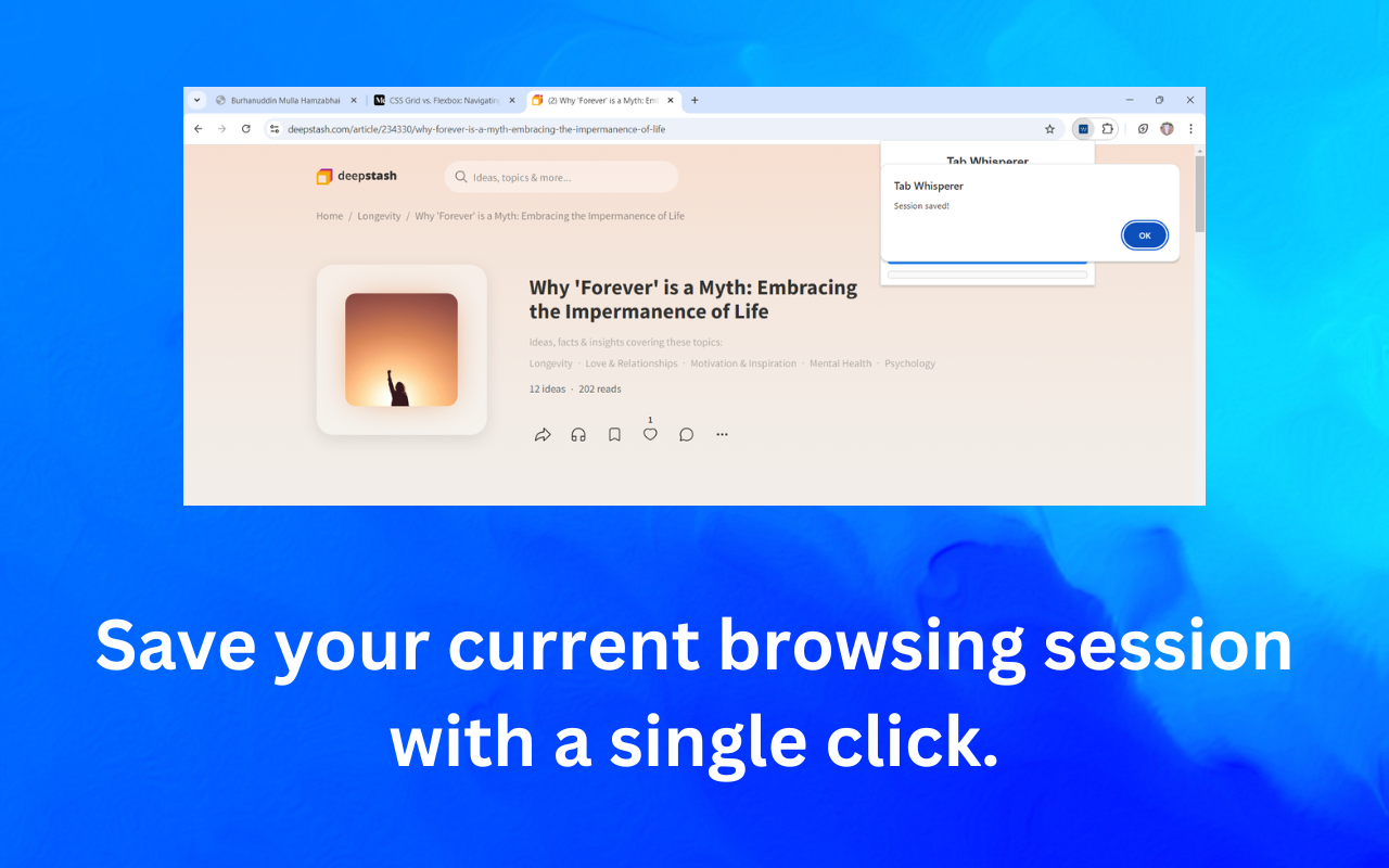 Tab Whisperer - Screenshot 2 showing product features and functionality