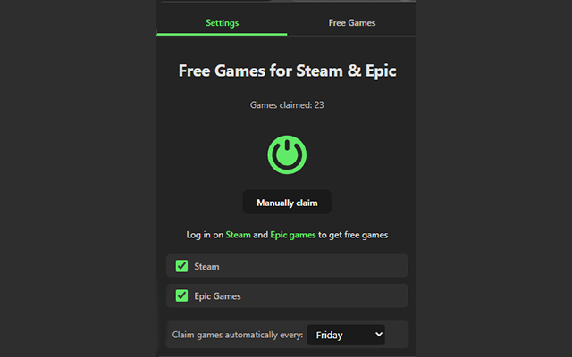 Richiesta di giochi gratuiti - Estensione per ottenere giochi gratuiti da Steam ed Epic media 5