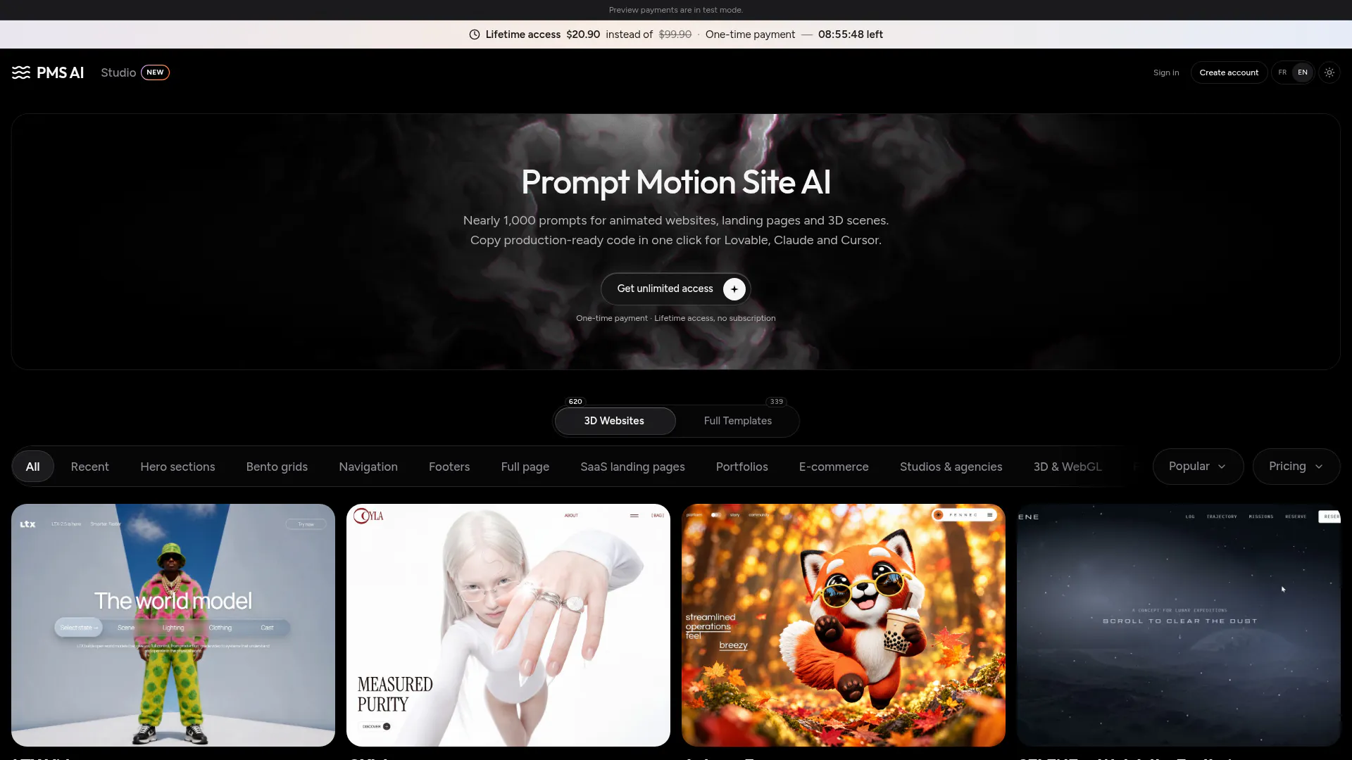 Prompt Motion Site AI gallery image