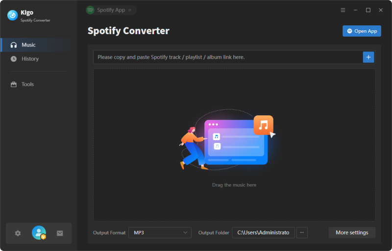 Kigo Spotify Converter - Screenshot 2 showing product features and functionality