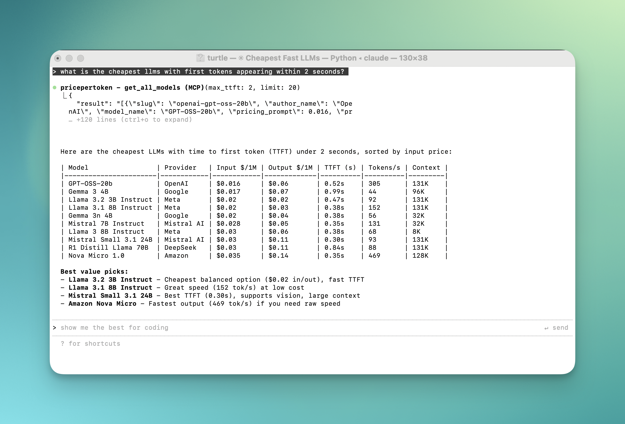 Price Per Token - Screenshot 2 showing product features and functionality