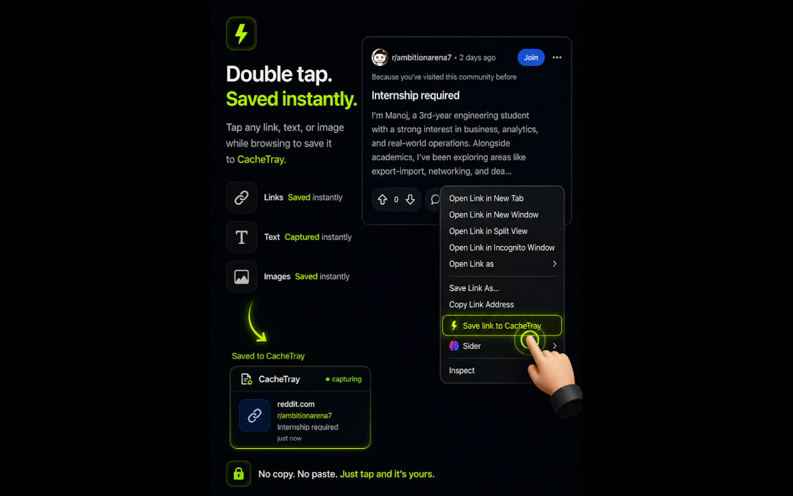 CacheTray screenshot 2