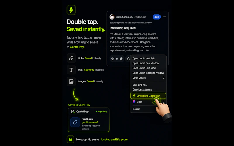 CacheTray screenshot 2