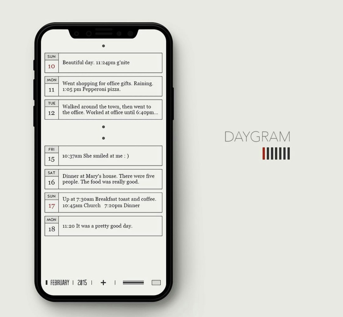 DayGram - Time Stamp Journal - Minimales Journal/E-Ink-Stil einfaches Tagebuch mit Passwort Medien 1