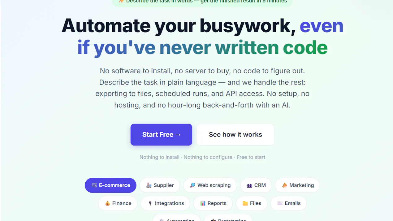 Prompt2Script - describe it, AI builds product