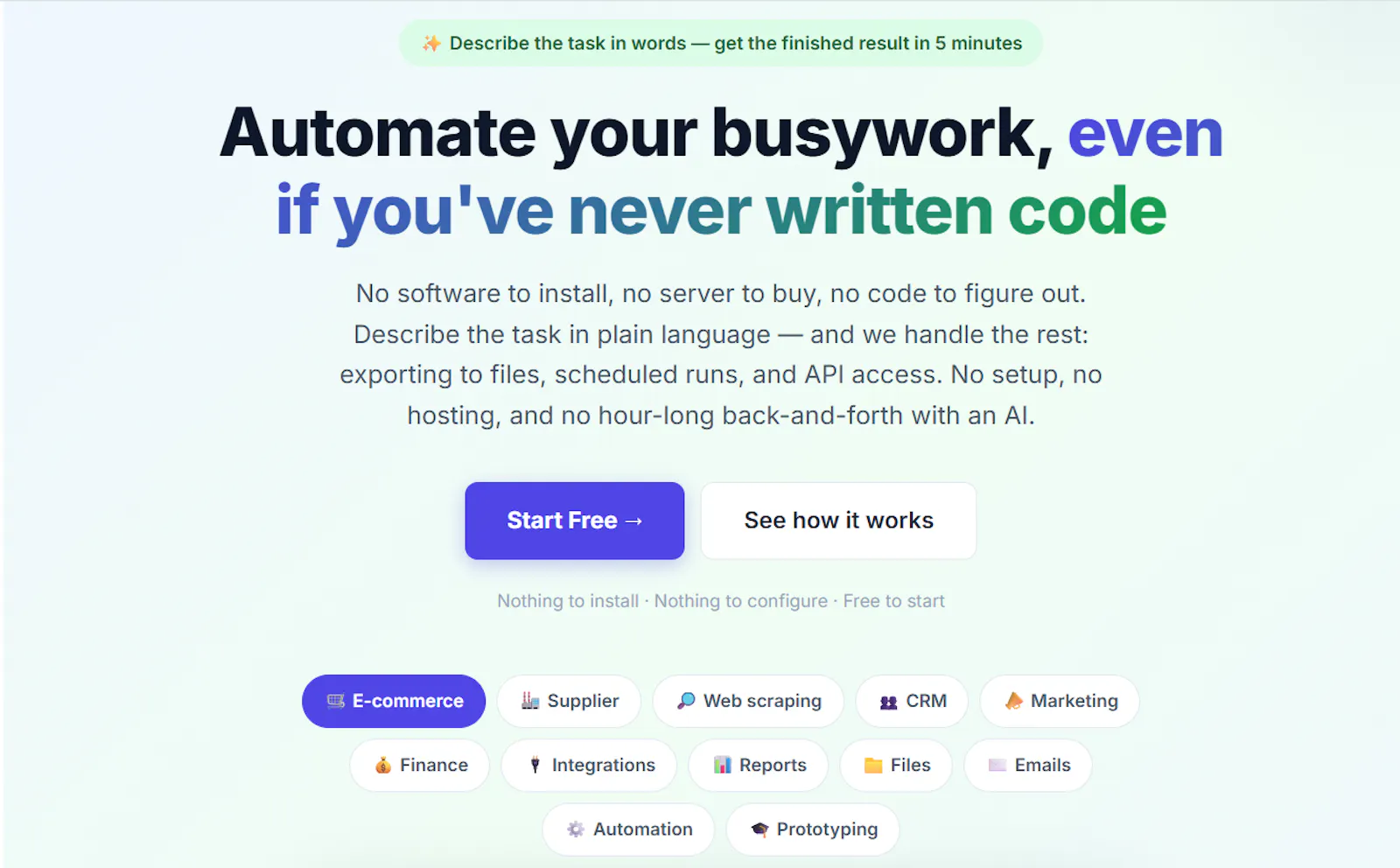 Prompt2Script - describe it, AI builds screenshot 1