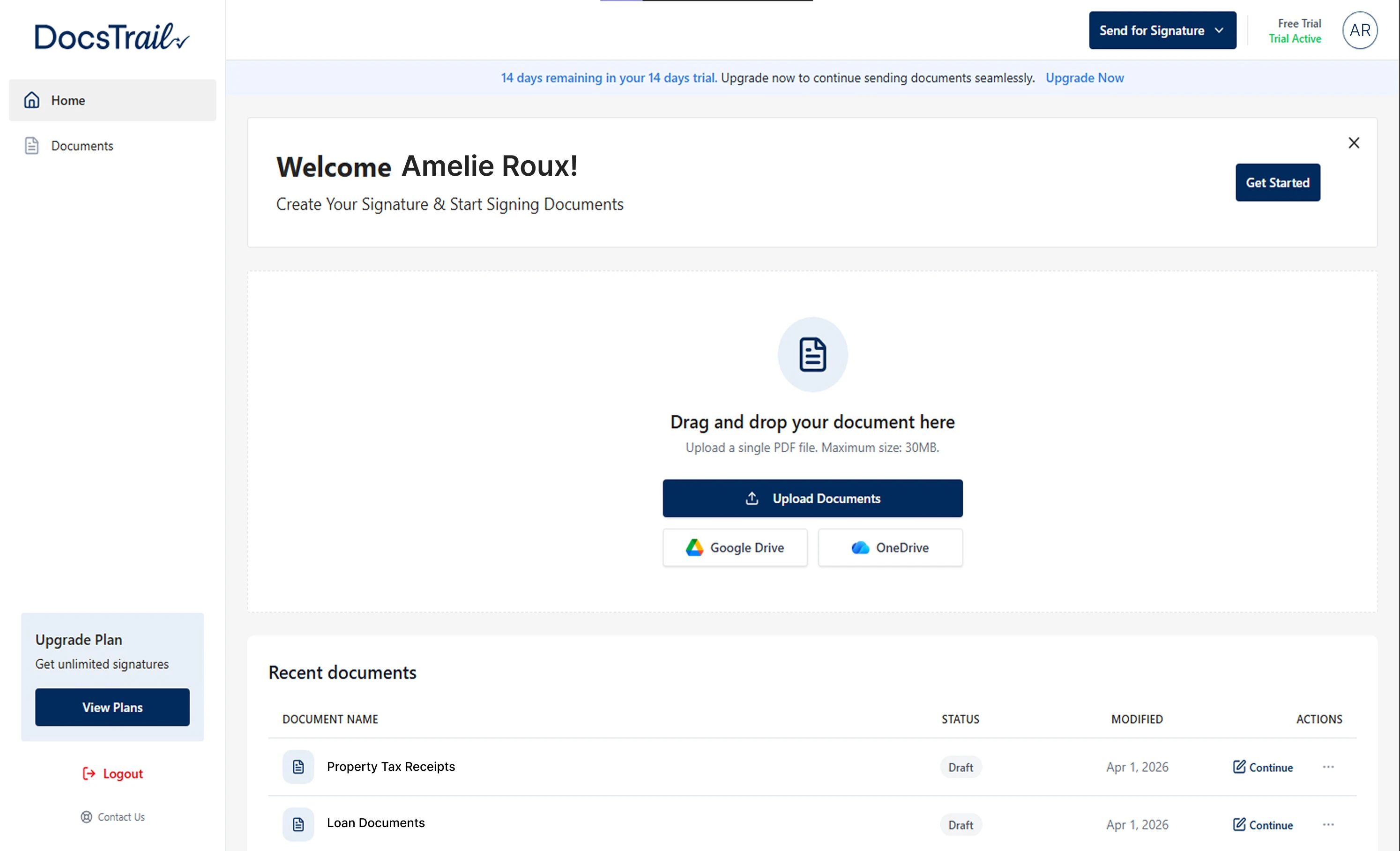 Docstrail screenshot 1