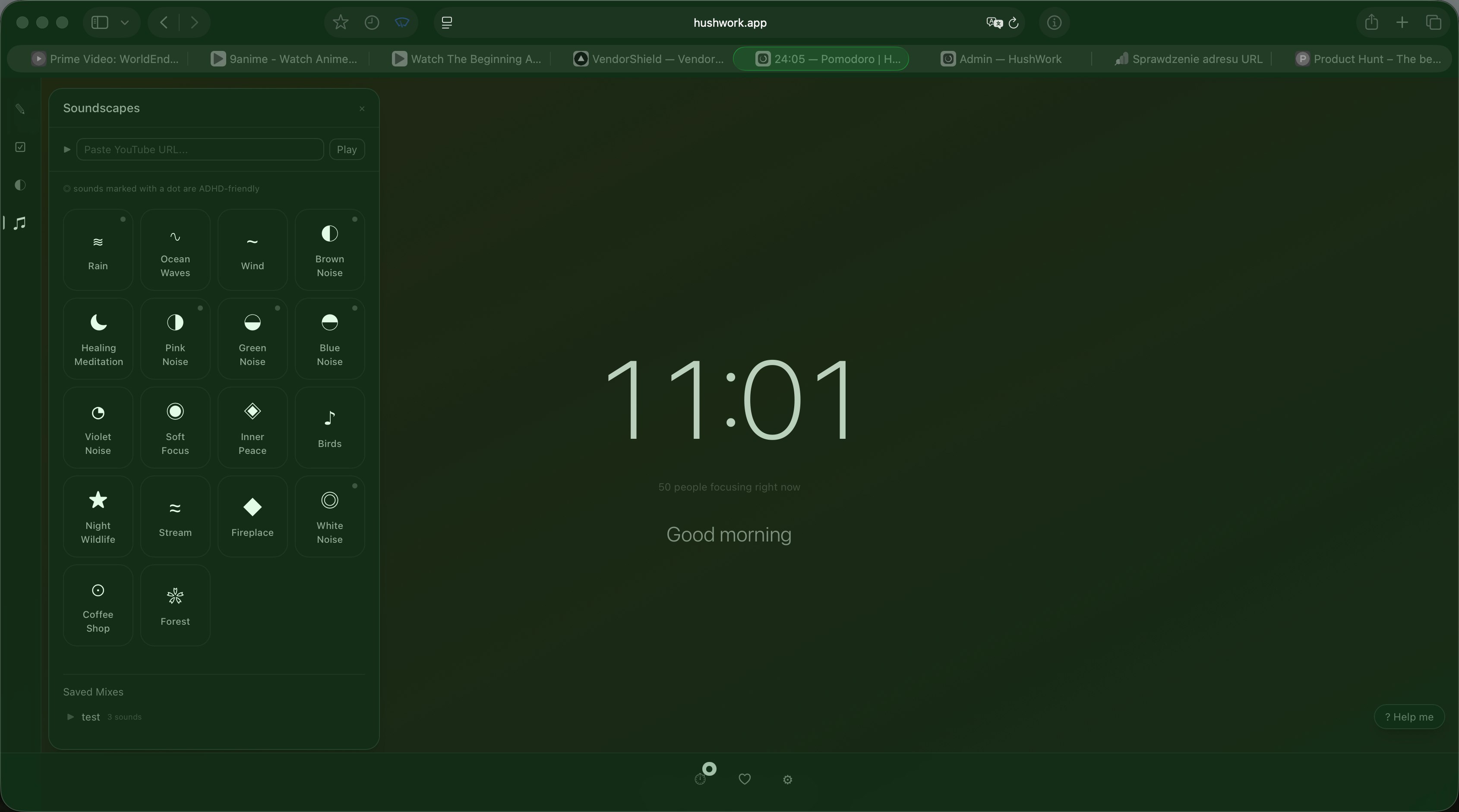 HushWork - Screenshot 3 showing product features and functionality