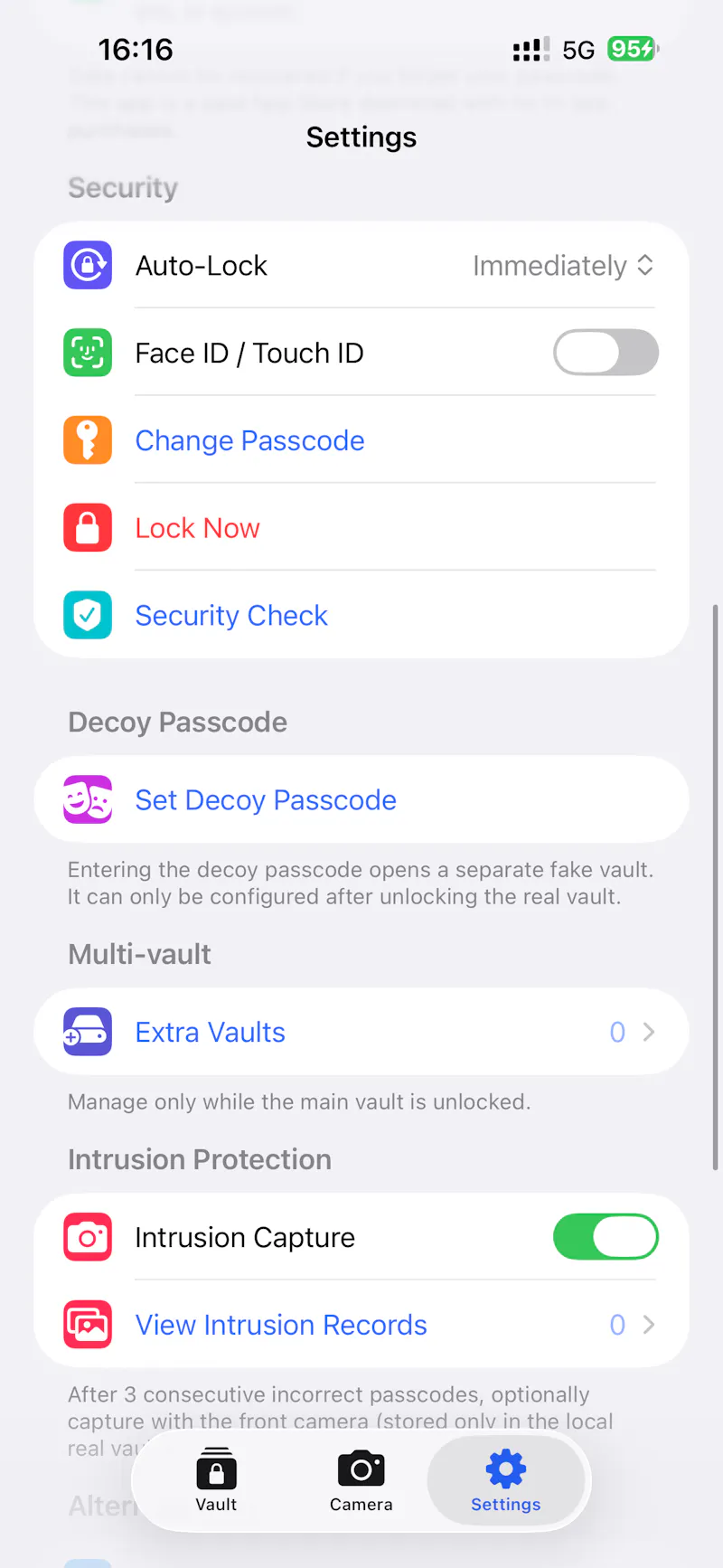 HushBox Vault screenshot 3