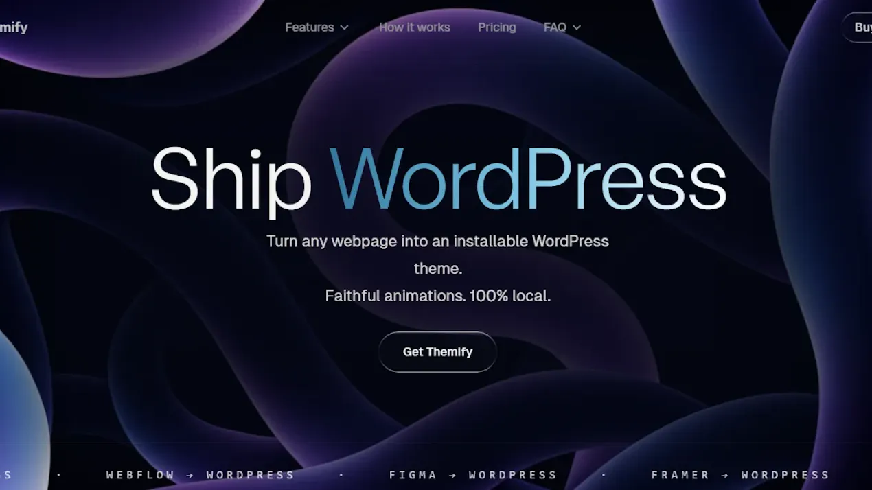 Themify Convert any website to WordPress product
