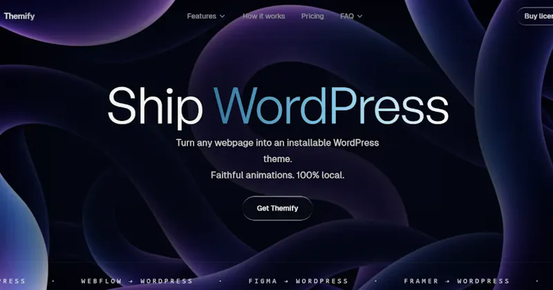 Themify Convert any website to WordPress screenshot 2