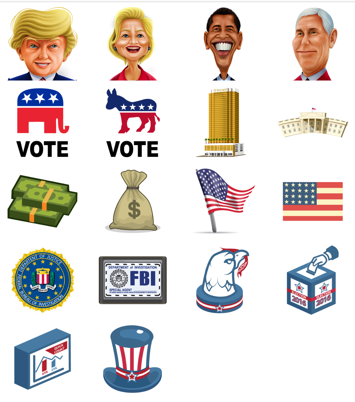 Election 2016! Sticker Pack