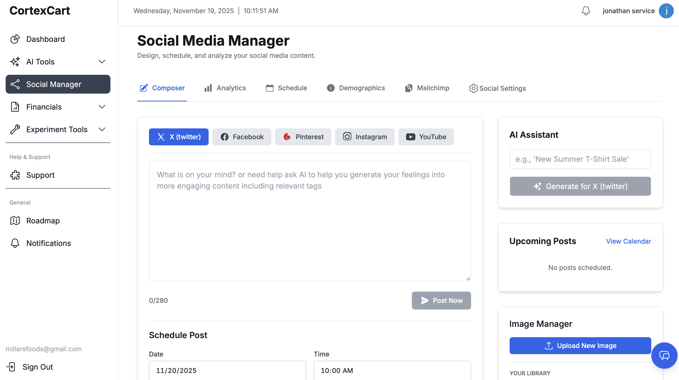 Cortexcart Insight Dashboard Beta 0.9.6 gallery image