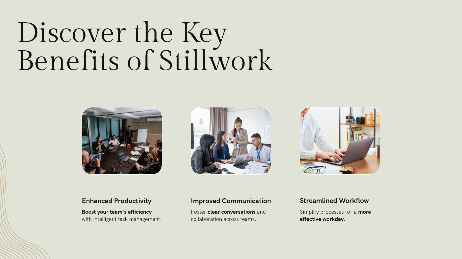 Stillwork - Screenshot 2 showing product features and functionality