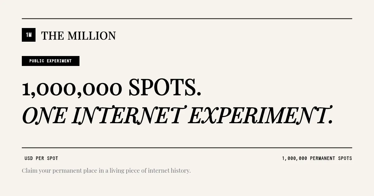 THE MILLION gallery image