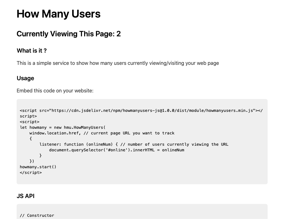 HowManyUsers gallery image