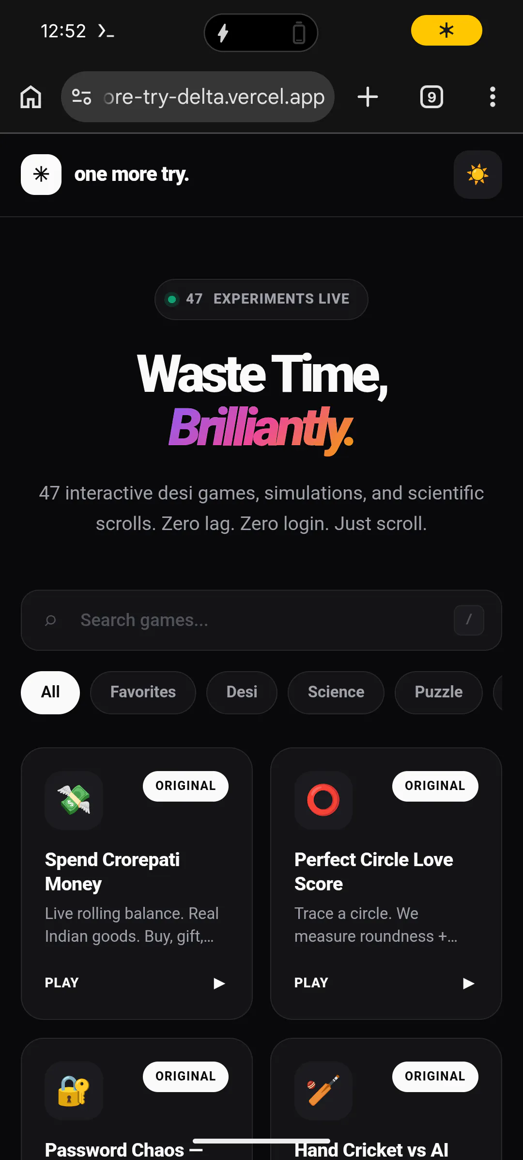 one more try. — Interactive Arcade gallery image