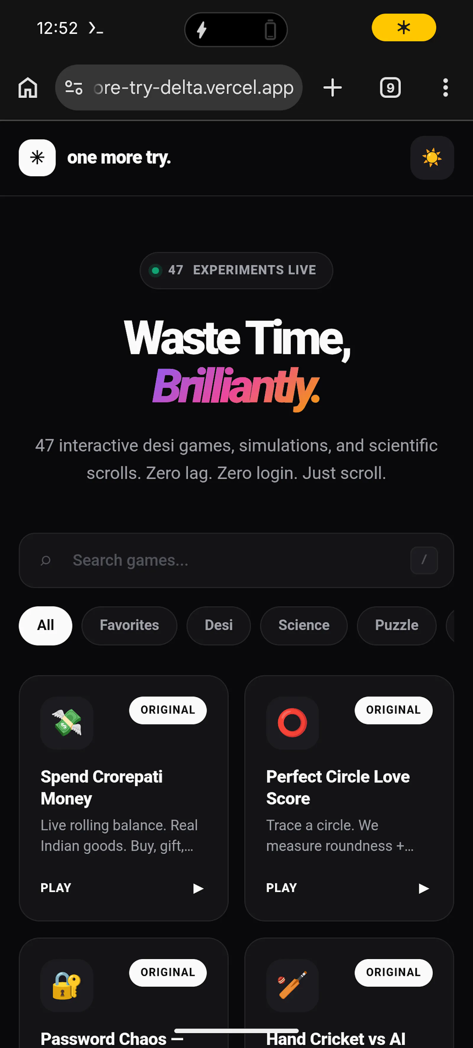 one more try. — Interactive Arcade screenshot 1