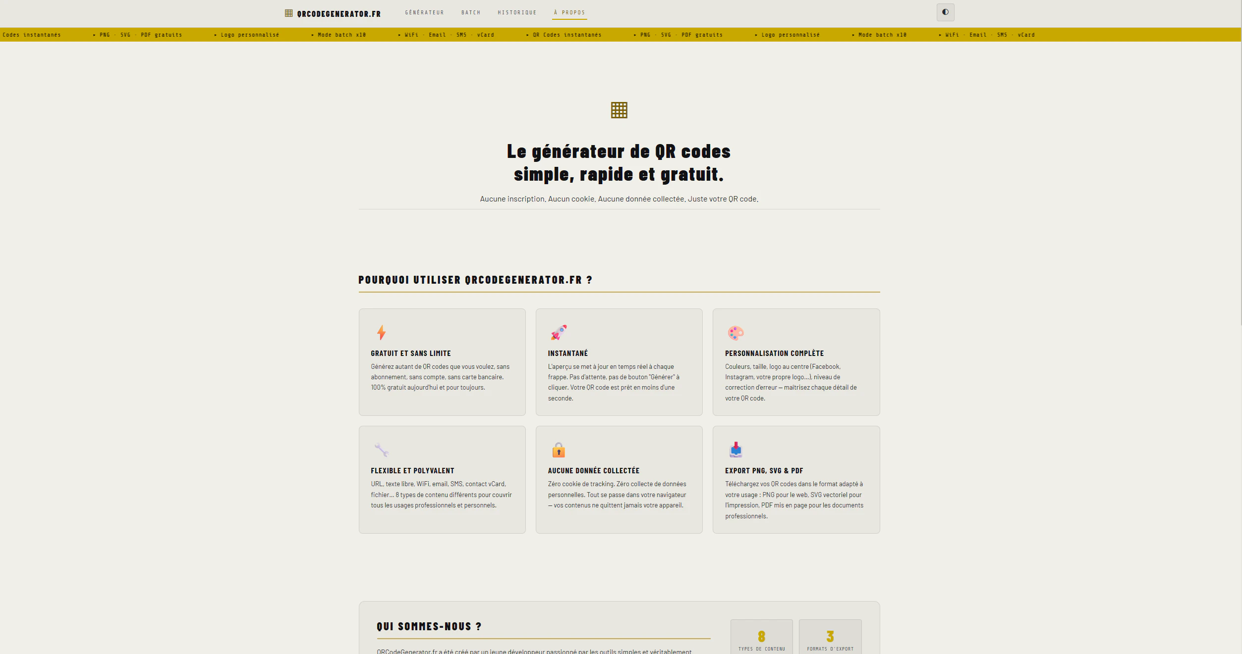 QR Code Generator — qrcodegenerator.fr screenshot 2