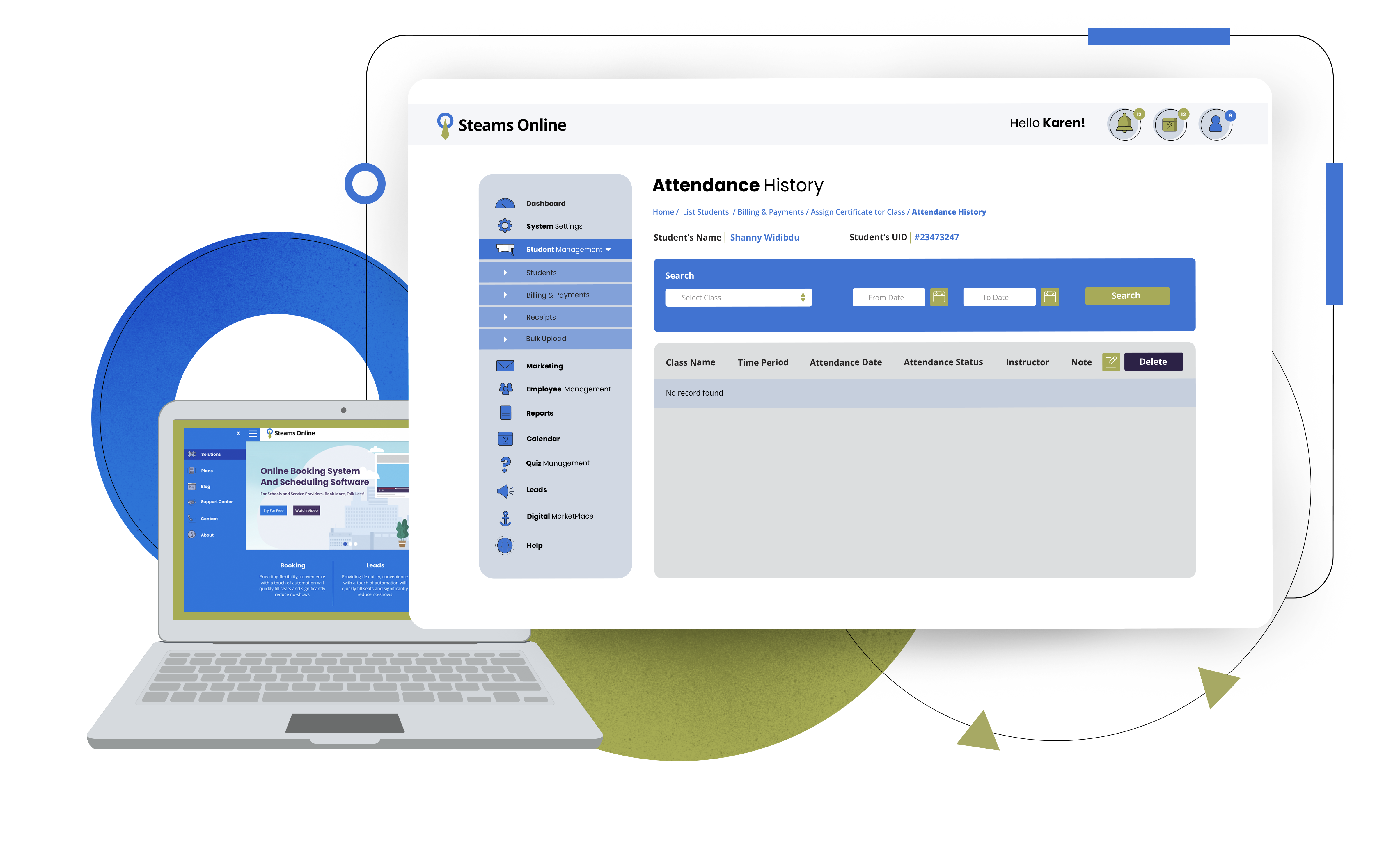 Stoomt online - Cloud-gebaseerde klasse MGMT met eenvoudige inschrijvingen, CRM-toegang. media 3