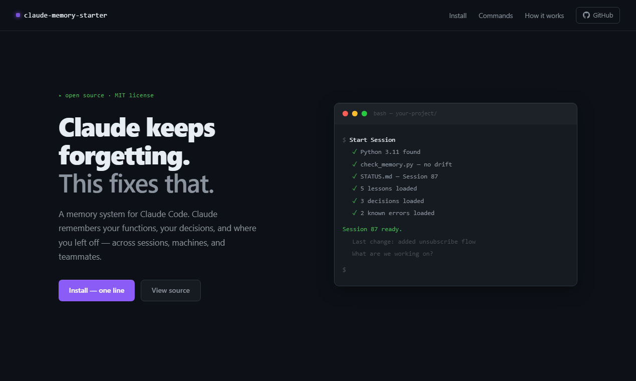 Claude Code Memory Starter Kit gallery image