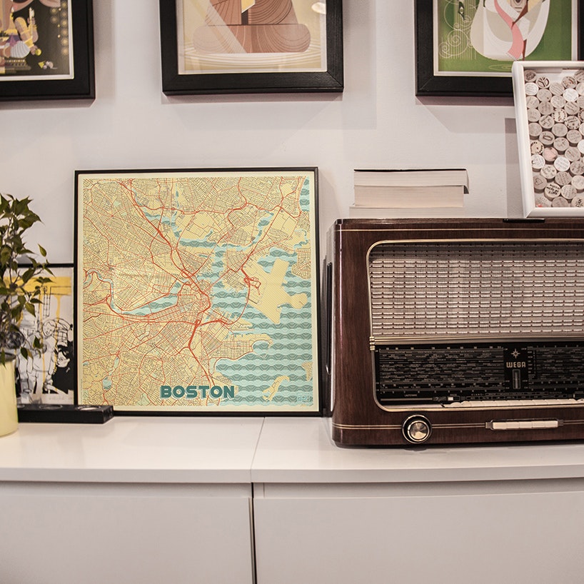 City Map Retro Posters Image