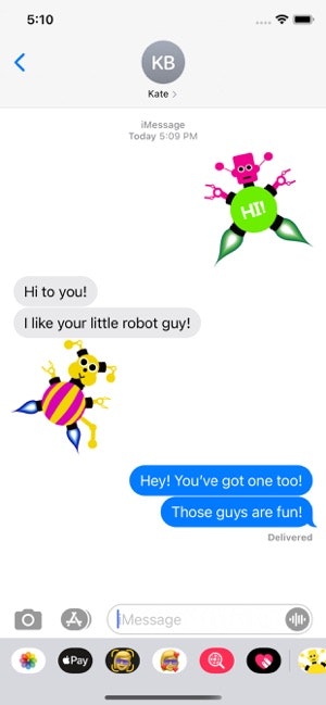 Fun Animated Robots Stickers gallery image