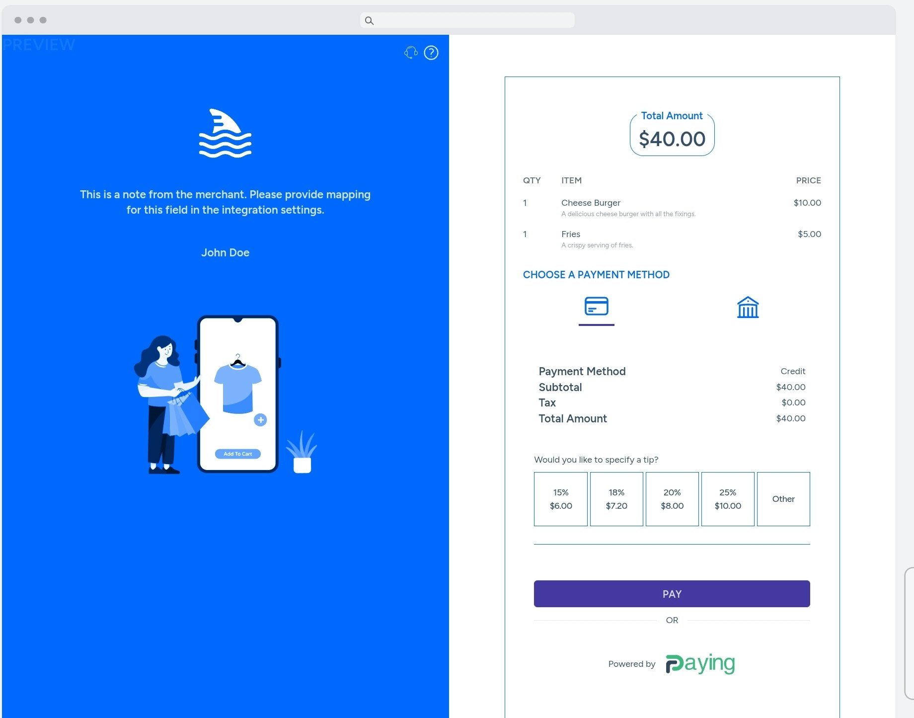 Paying.co - Main product screenshot demonstrating key features and user interface