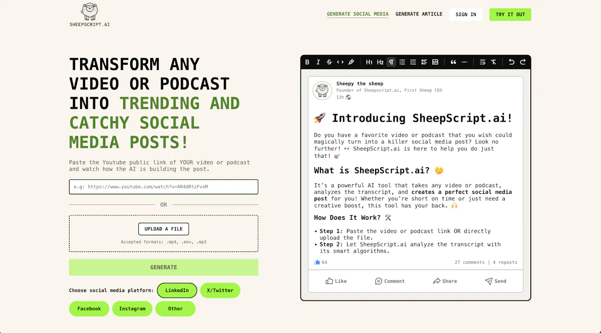 Sheepscript.AI