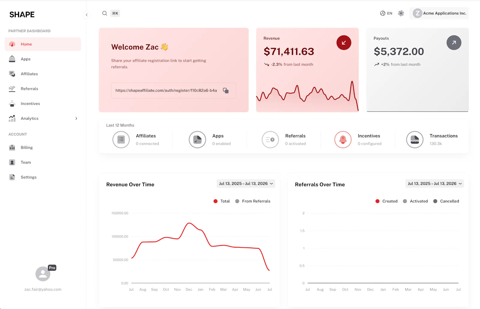 Shape Affiliate screenshot 2