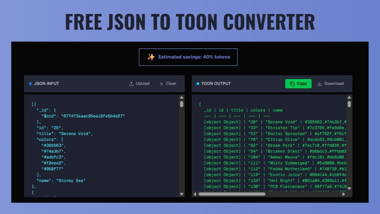 JSON to TOON Converter gallery image