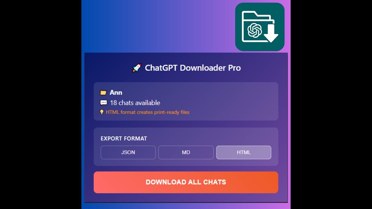 ChatGPT Folder Downloader Pro gallery image