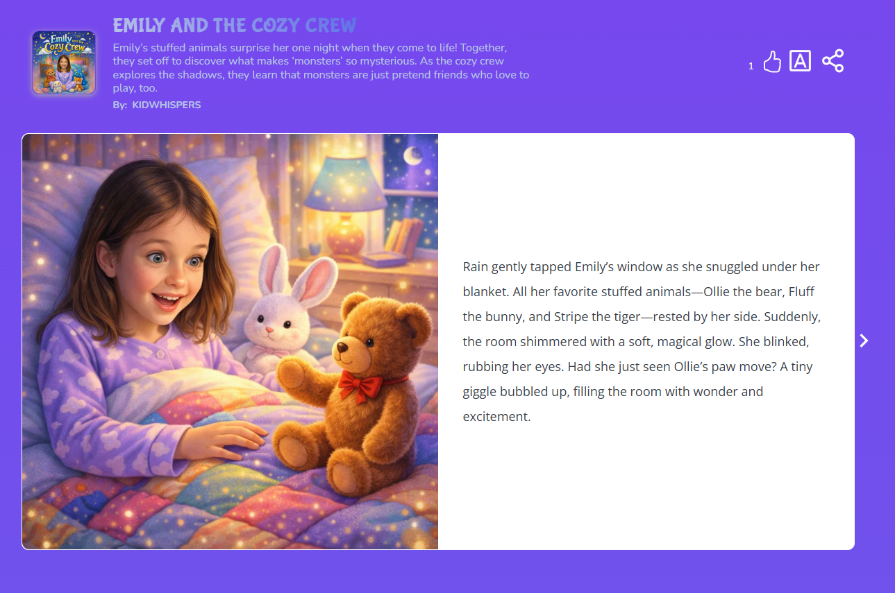 KidWhispers - Personalized Kids Books - Screenshot 5 showing product features and functionality