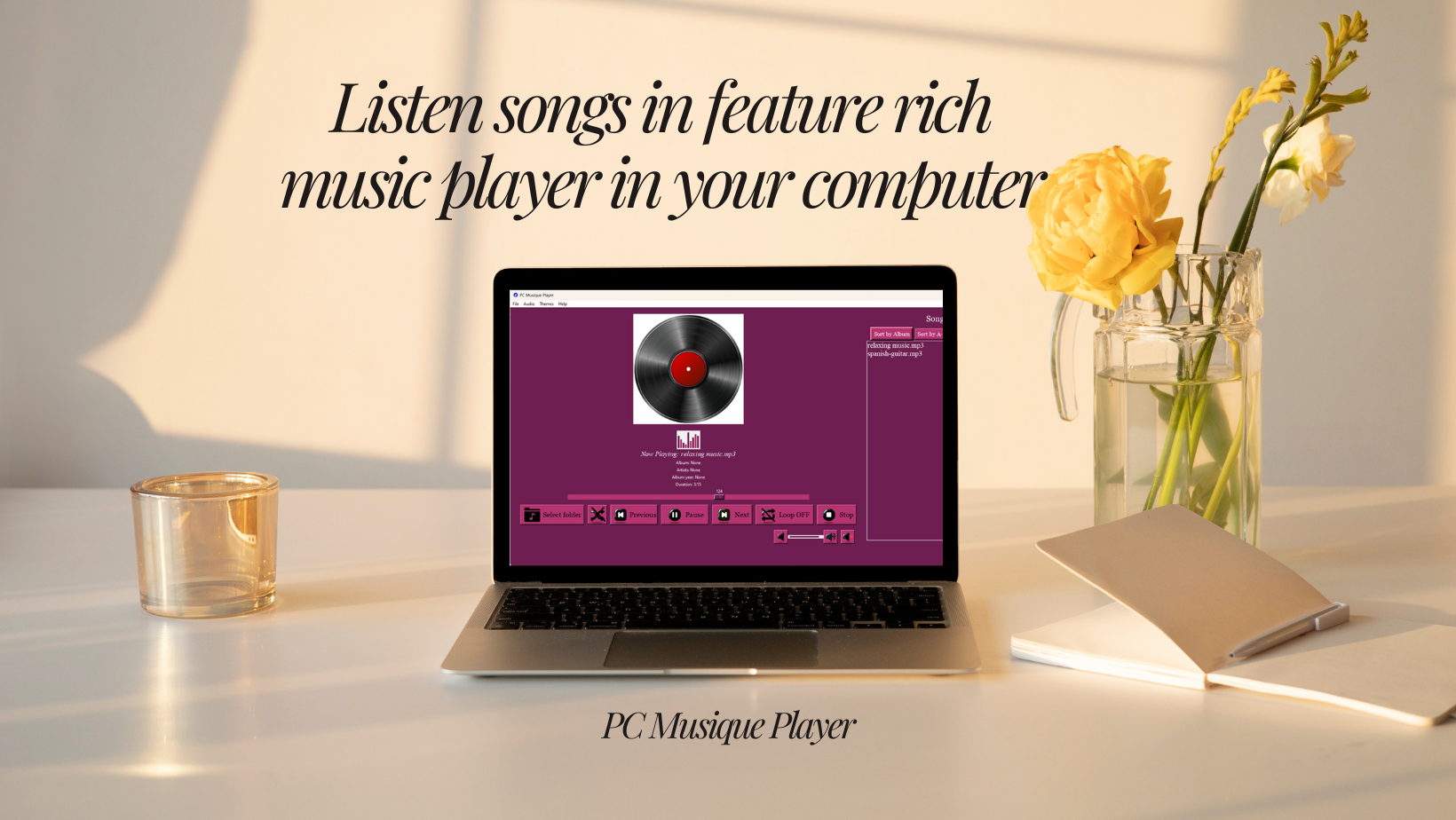 Media PC muzik pemain - Pemain Muzik untuk Windows dengan ciri dan tema yang kaya 2