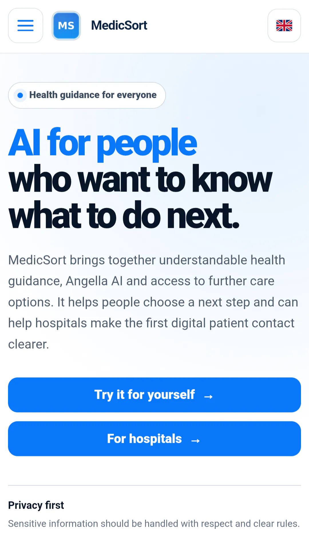 MedicSort: Healthcare With AI BETA screenshot 2