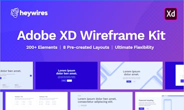 heywires | Adobe XD Wireframe Kit gallery image