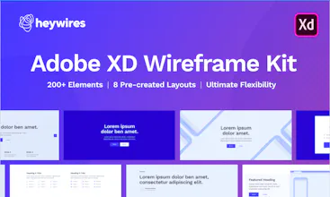 heywires | Adobe XD Wireframe Kit gallery image